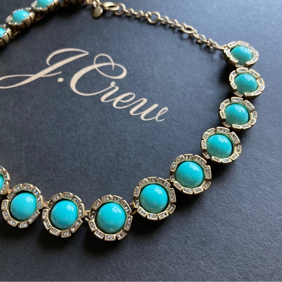 J. Crew water lily necklace in turquoise - Picture 9 of 9